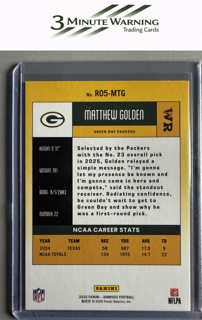 2025 Donruss #R05-MTG Matthew Golden Retro 2005