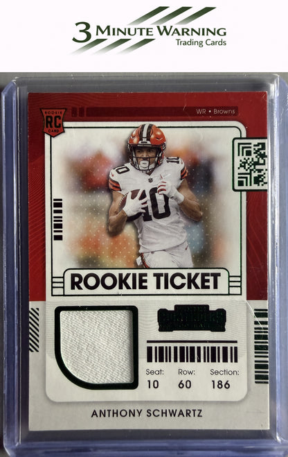 2021 Panini Contenders #RTS-ASC Anthony Schwartz Rookie Ticket Swatches