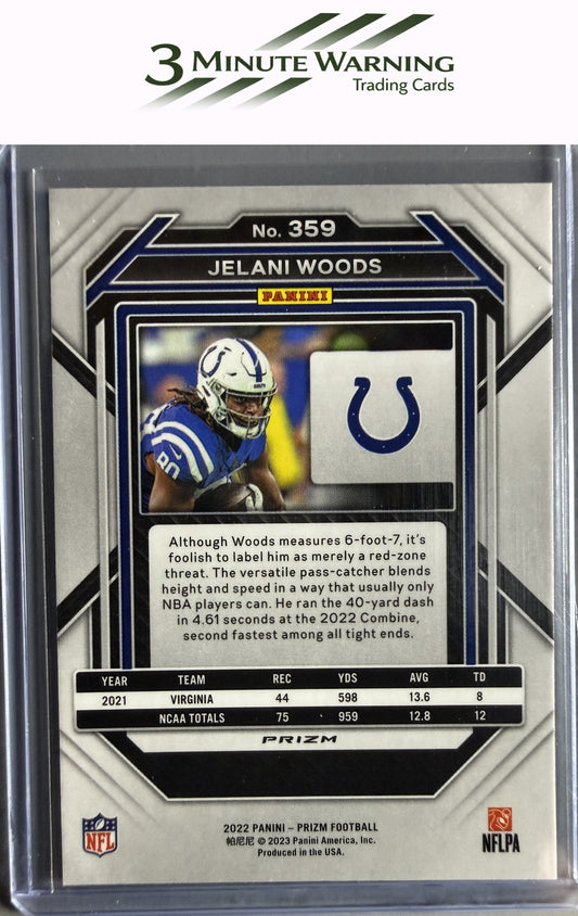 2022 Panini Prizm #359 Jelani Woods Green