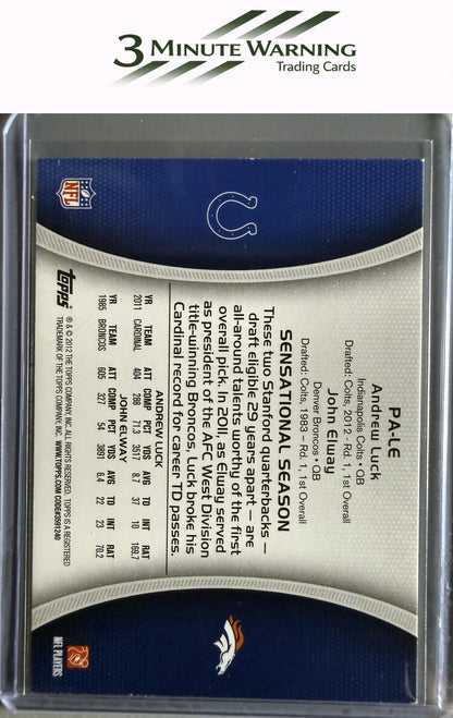 2012 Topps #PA-LE Andrew Luck / John Elway Paramount Pairs