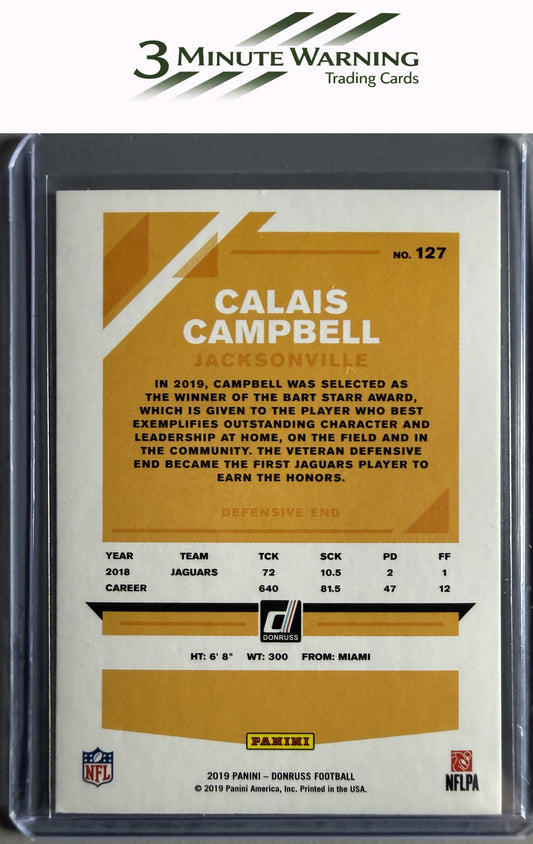 2019 Donruss #127 Calais Campbell Press Proof Red