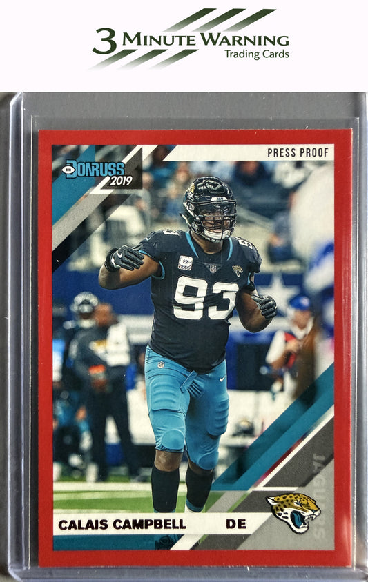 2019 Donruss #127 Calais Campbell Press Proof Red