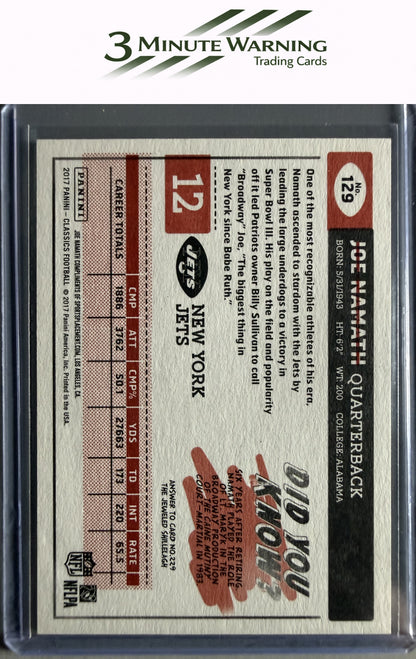 2017 Panini Classics #129 Joe Namath Red Back #/299