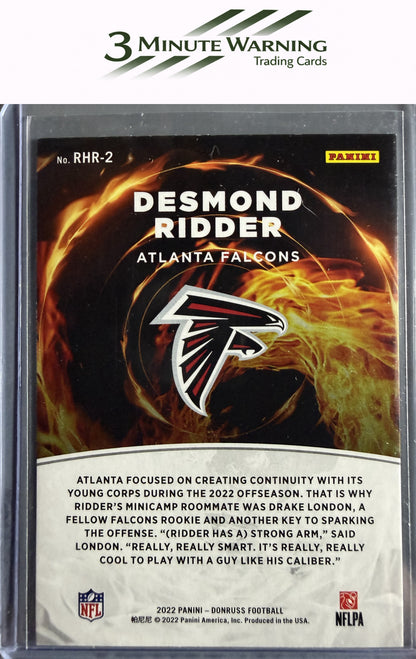 2022 Donruss #RHR-2 Desmond Ridder Red Hot Rookies