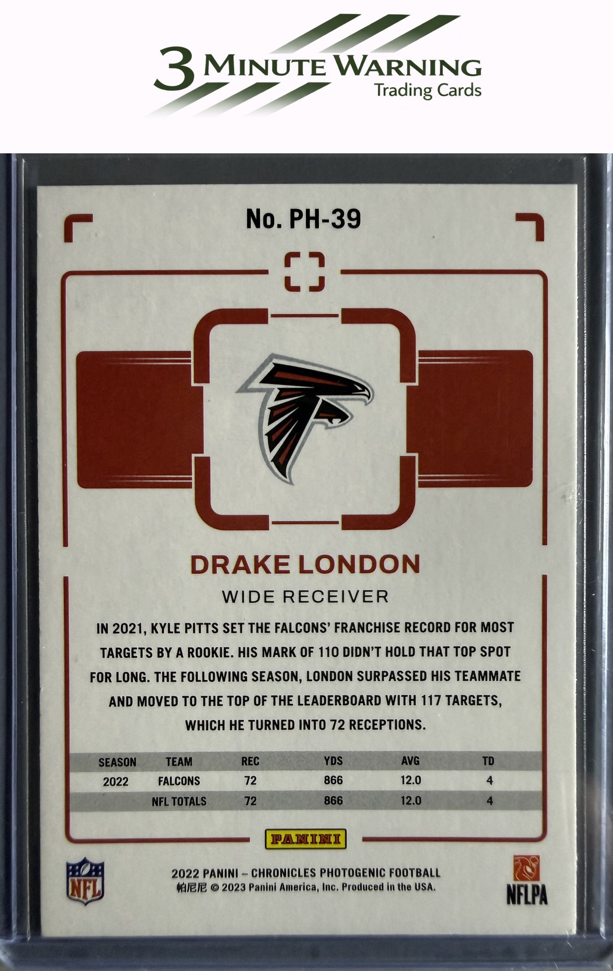 2022 Panini Chronicles #PH-39 Drake London Photogenic