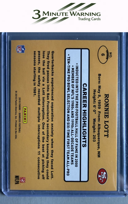2016 Donruss #6 Ronnie Lott 1987 Classic Set