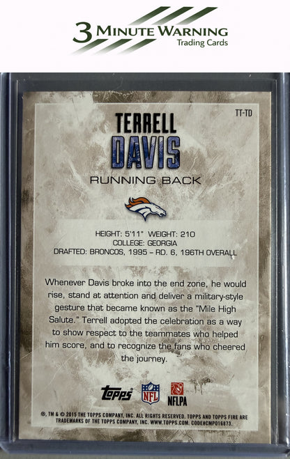 2015 Topps Fire #TT-TD Terrell Davis Transcendent Touchdowns