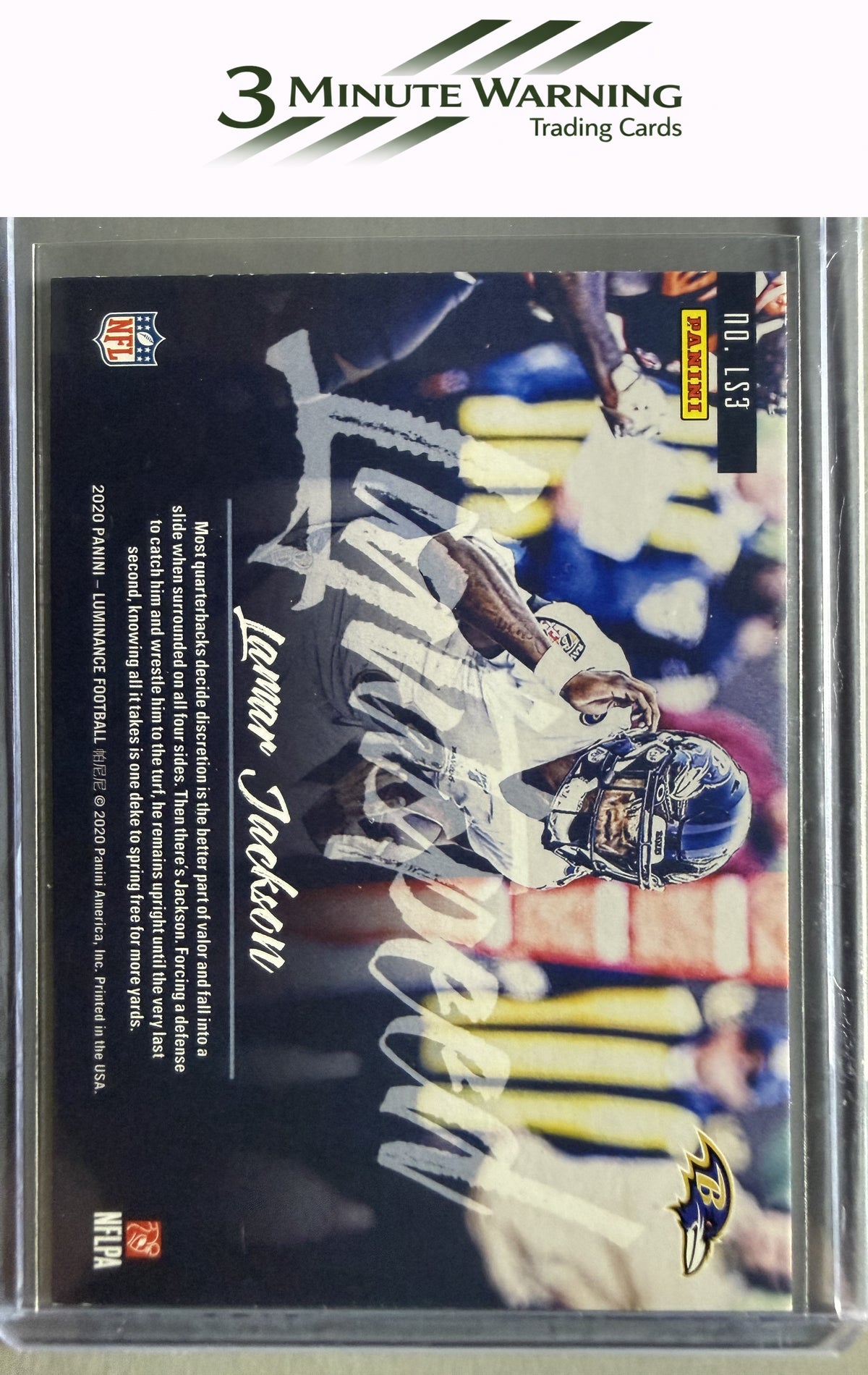 2020 Panini Luminance #LS3 Lamar Jackson Lightspeed