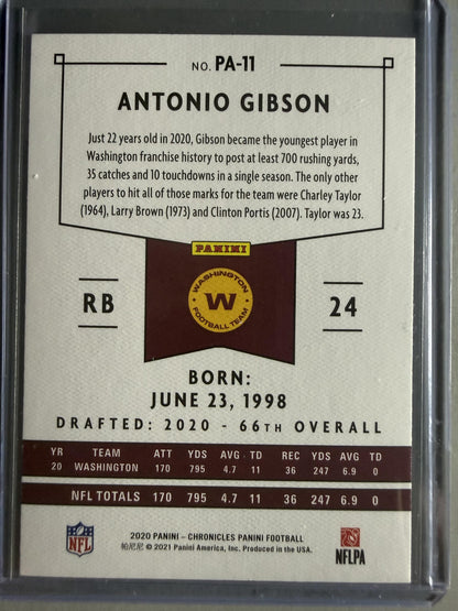 2020 Panini Chronicles #PA-11 Antonio Gibson Panini