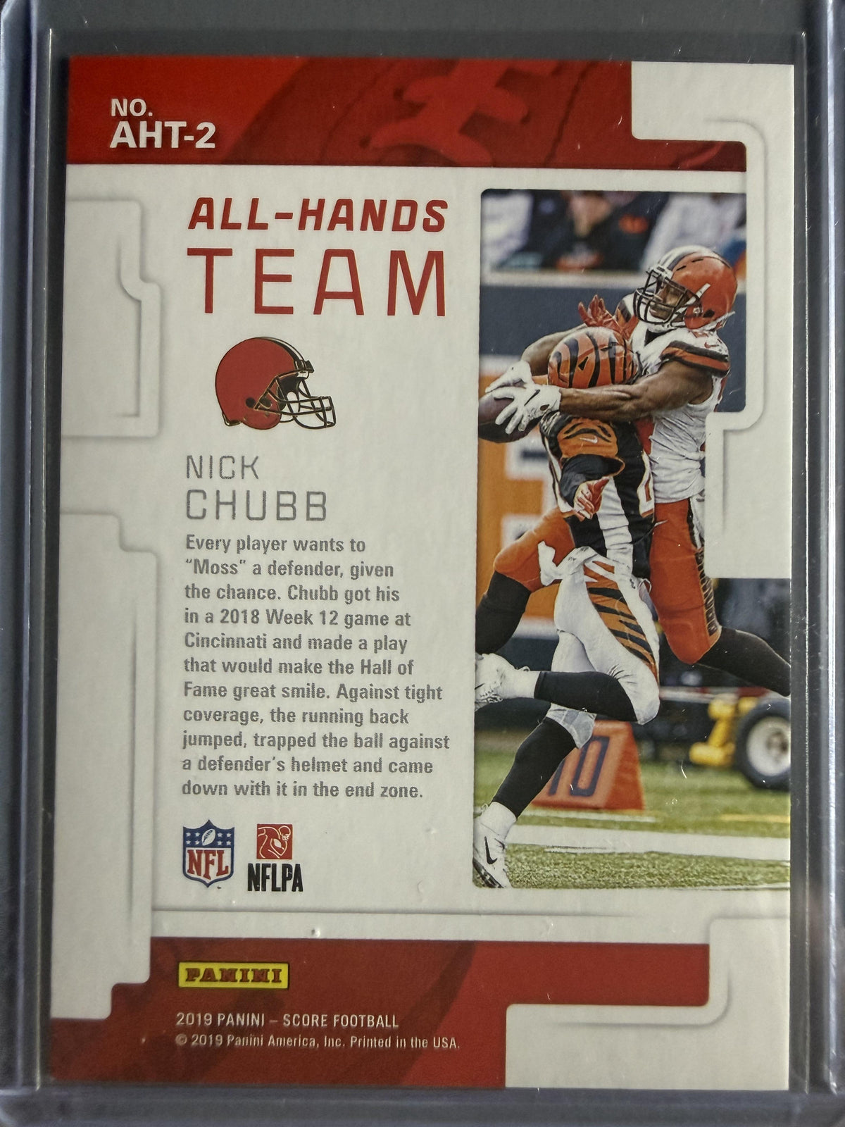 2019 Score #AHT-2 Nick Chubb All Hands Team
