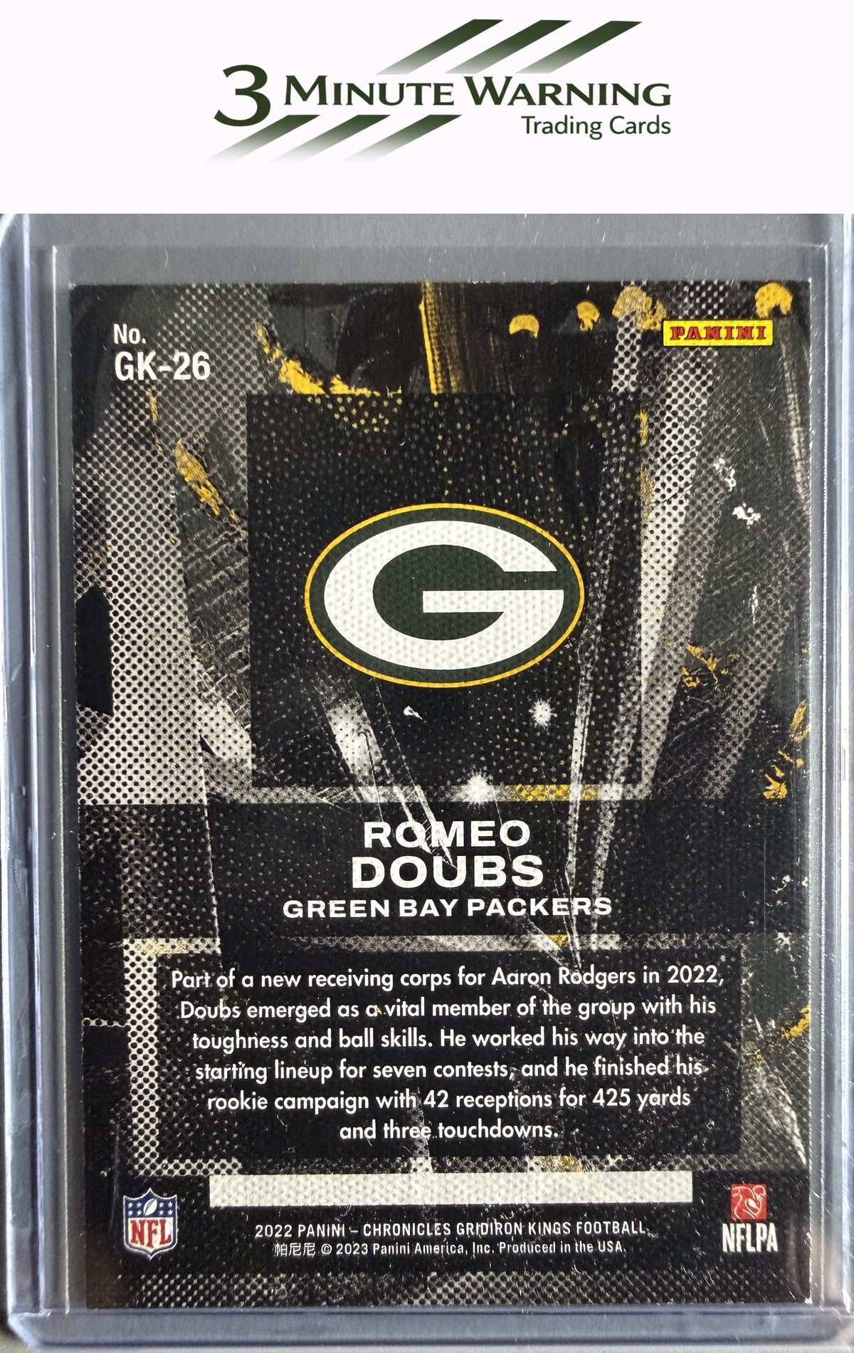2022 Panini Chronicles #GK-26 Romeo Doubs Gridiron Kings