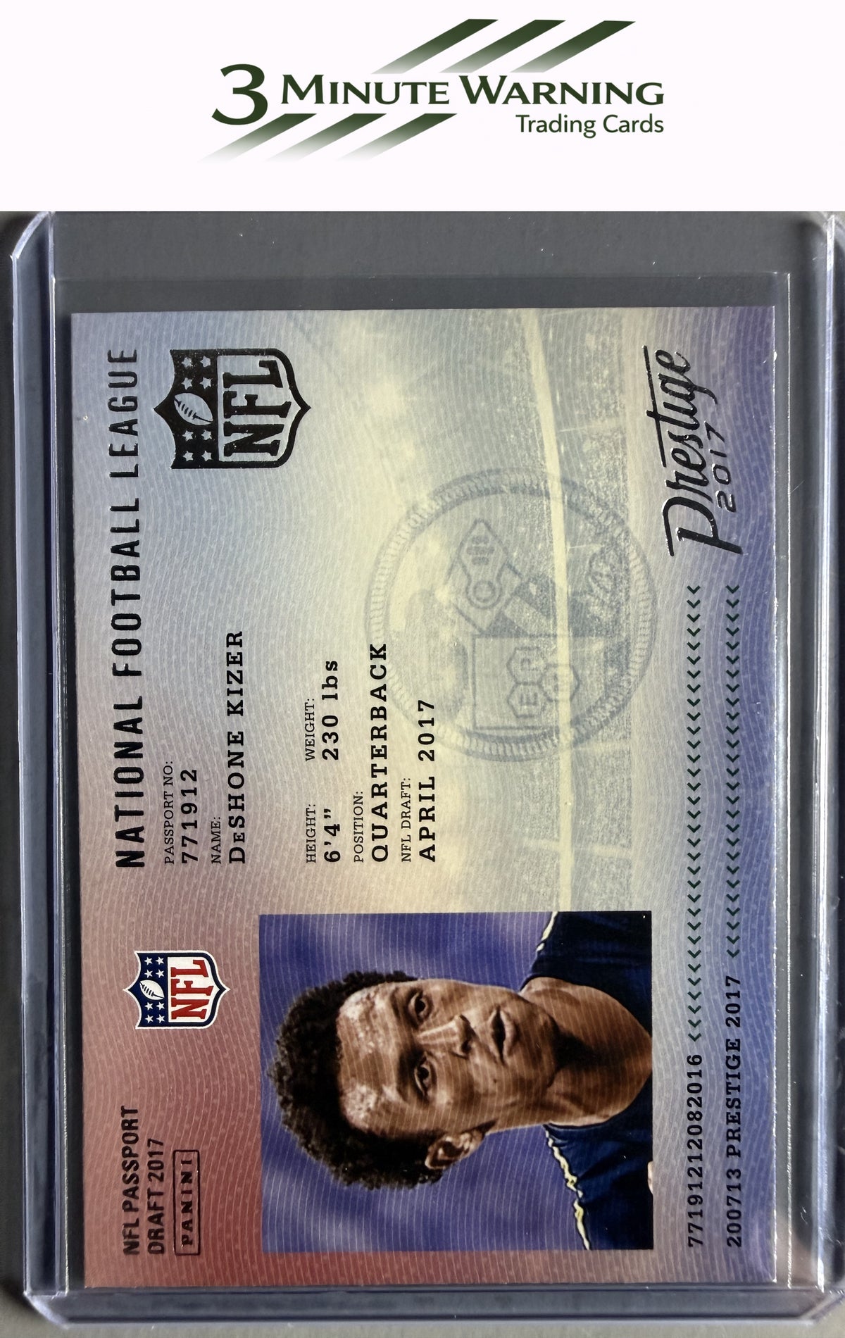 2017 Panini Prestige #18 DeShone Kizer NFL Passport