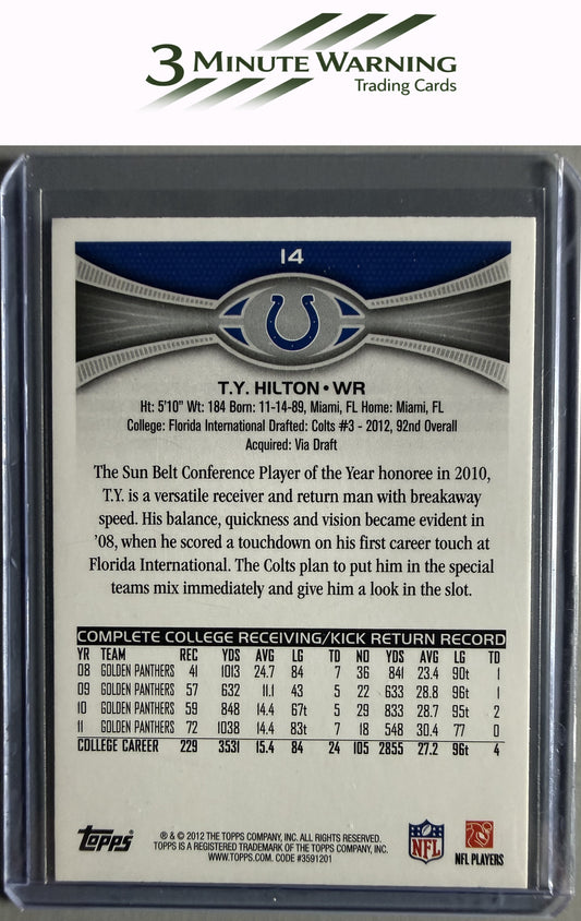 2012 Topps #14 T.Y. Hilton