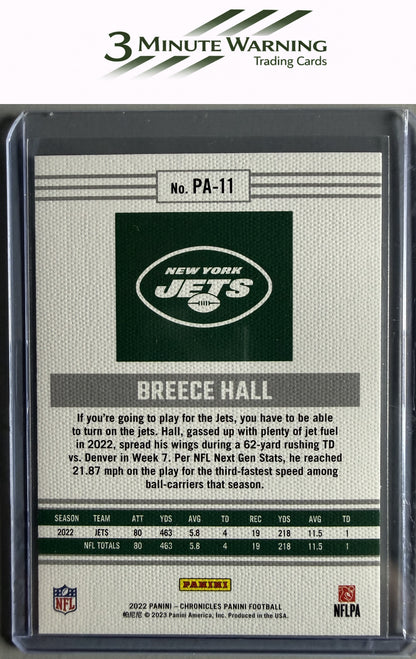 2022 Panini Chronicles #PA-11 Breece Hall Panini Pink