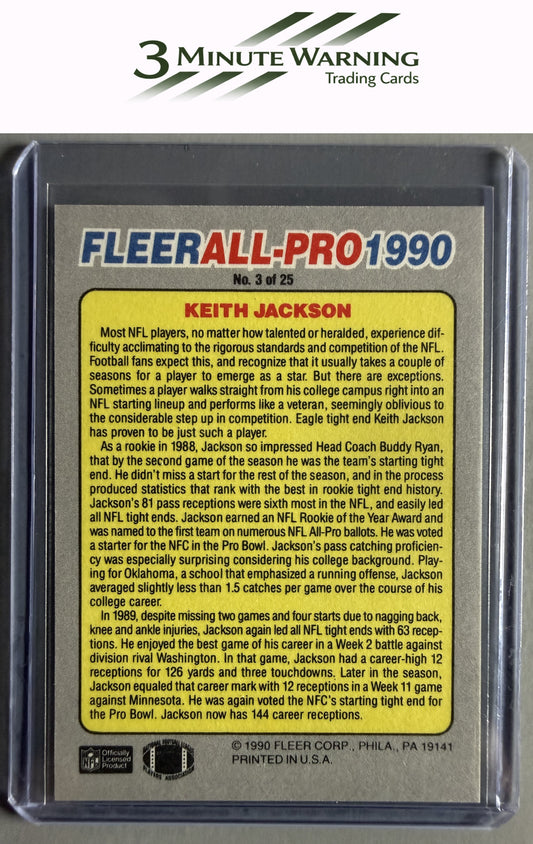 1990 Fleer #3 Keith Jackson All-Pro