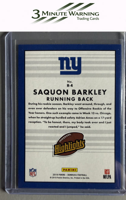 2019 Donruss #H-4 Saquon Barkley Highlights