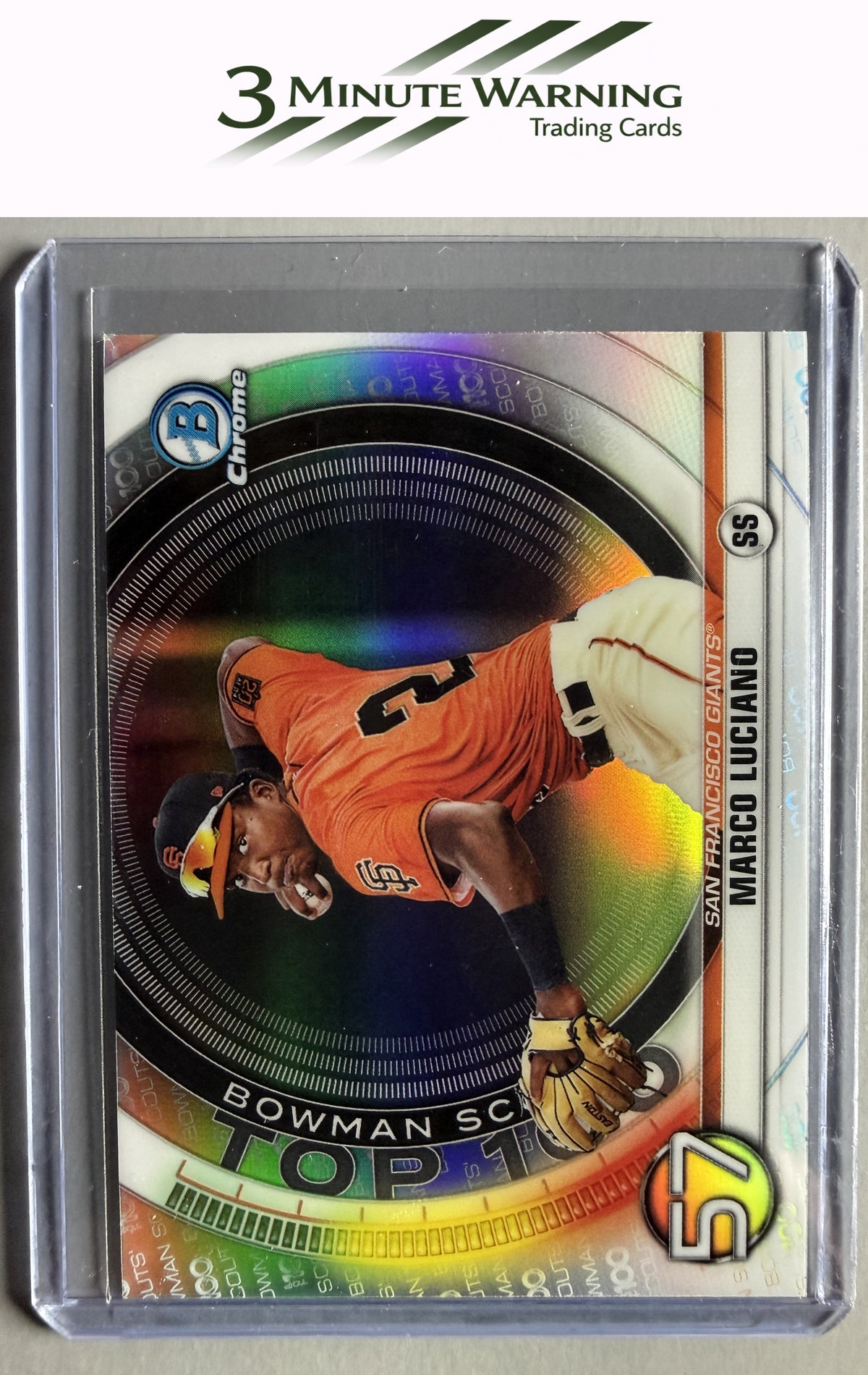 2020 Bowman #BTP-57 Marco Luciano Chrome Bowman Scouts Top 100