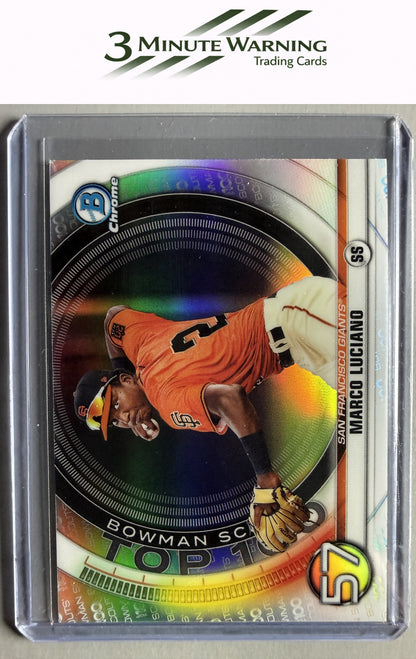 2020 Bowman #BTP-57 Marco Luciano Chrome Bowman Scouts Top 100