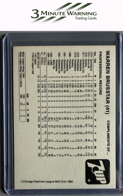 1985 7-Up Chicago Cubs SGA #NNO Warren Brusstar
