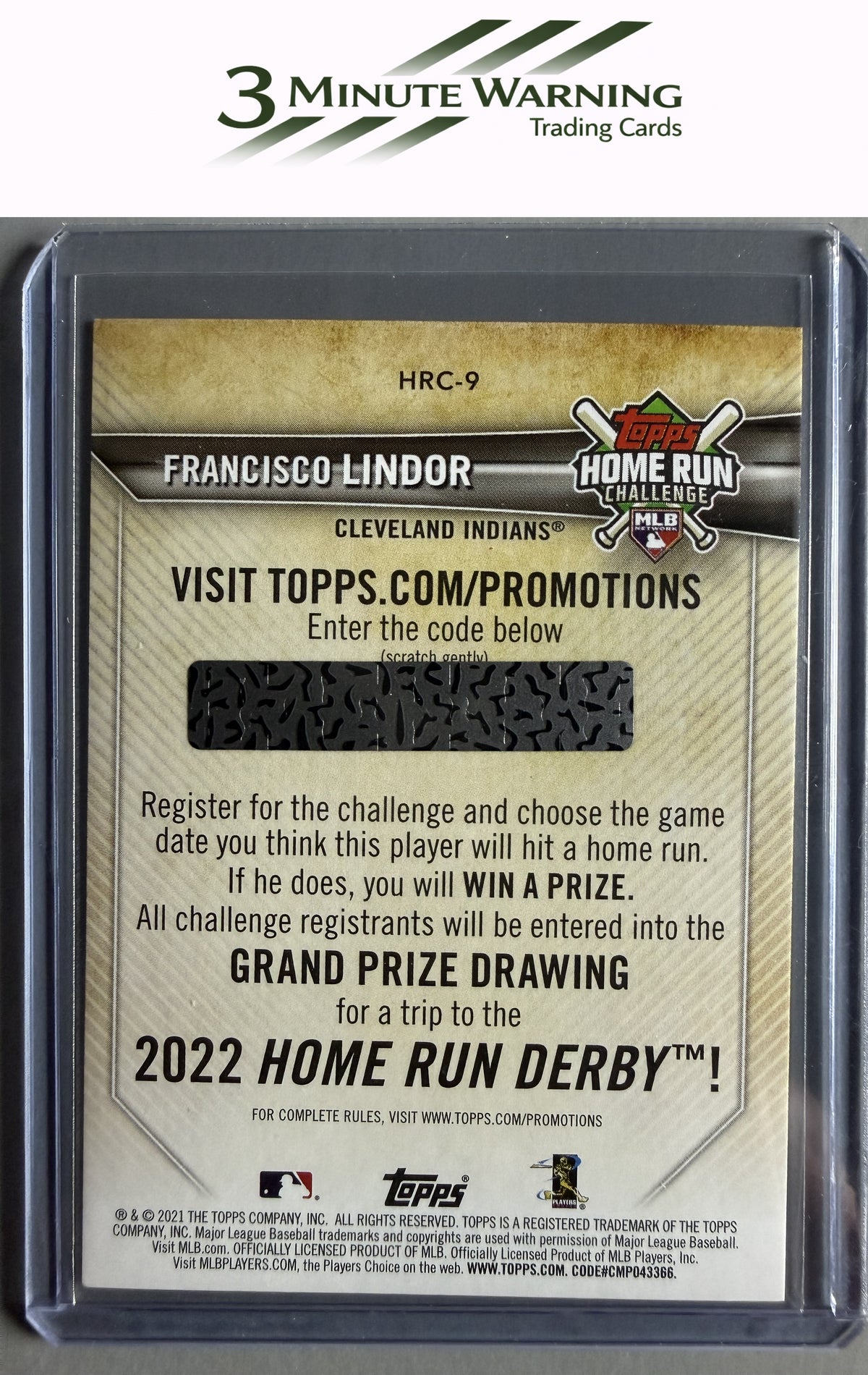 2021 Topps #HRC-9 Francisco Lindor Home Run Challenge (Series One)