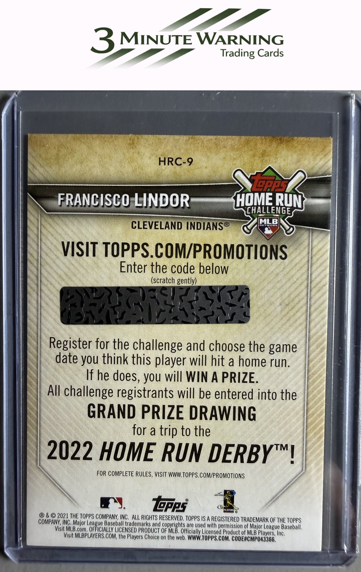2021 Topps #HRC-9 Francisco Lindor Home Run Challenge (Series One)