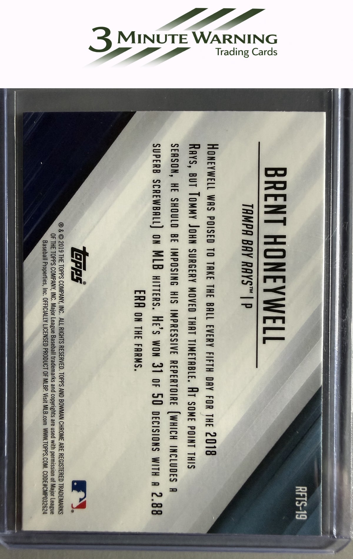 2019 Bowman #RFTS-19 Brent Honeywell Ready for the Show