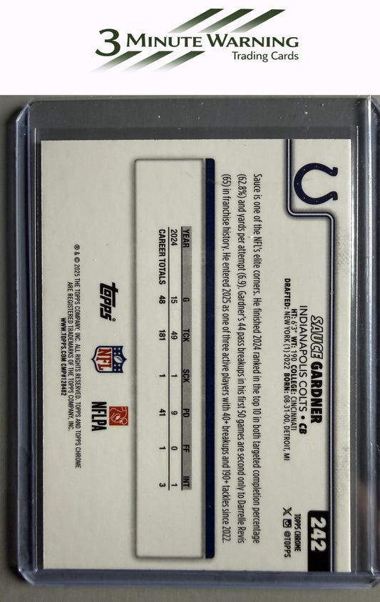 2025 Topps Chrome #242 Sauce Gardner Lightboard Logo