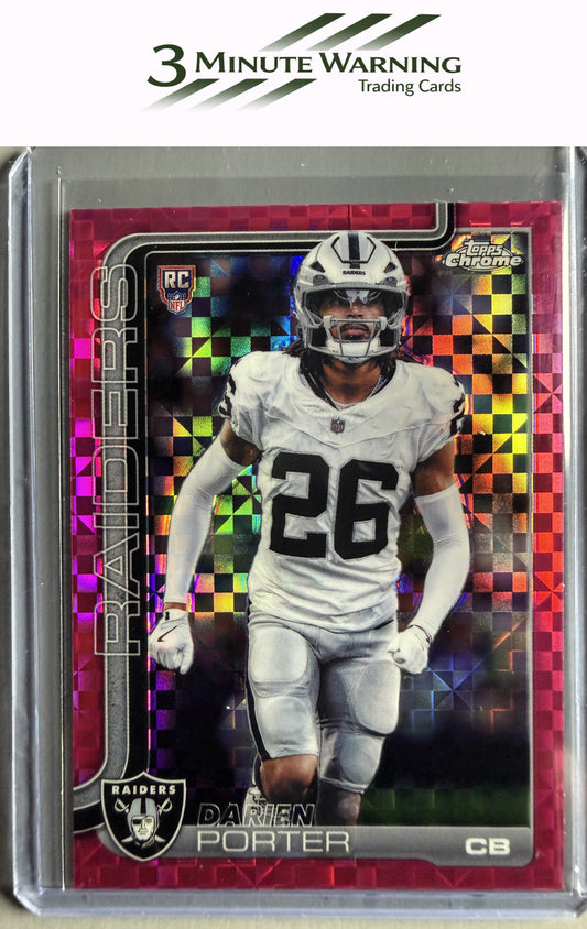 2025 Topps Chrome #367 Darien Porter Hot Pink X-Fractor