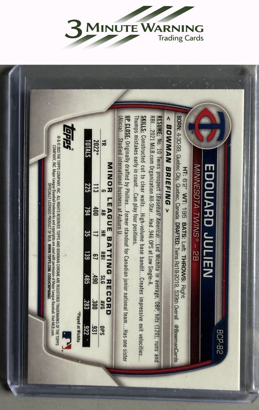 2023 Bowman #BCP-82 Edouard Julien Chrome Prospects