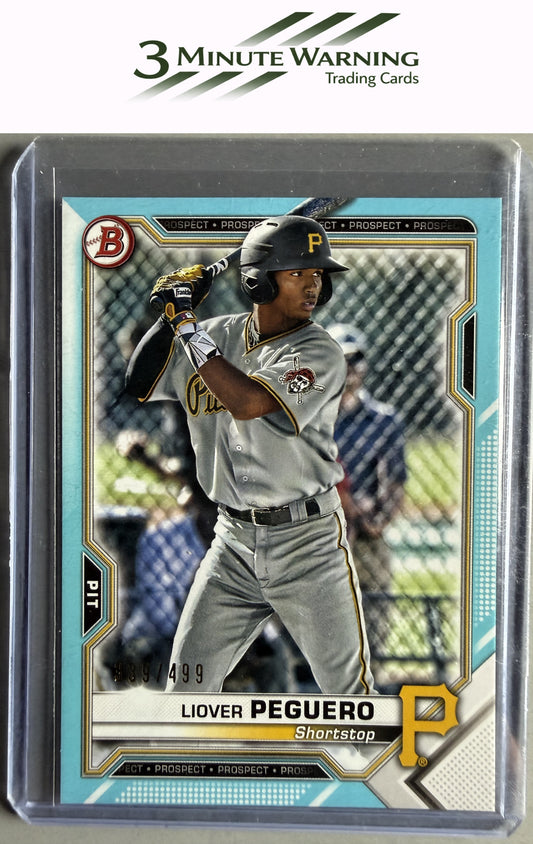2021 Bowman #BP-52 Liover Peguero Prospects Sky Blue #/499