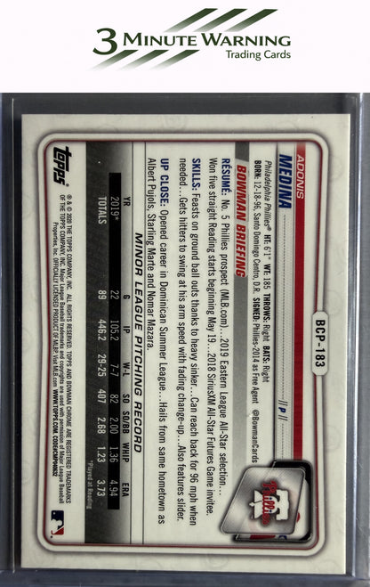 2020 Bowman Chrome #BCP-183 Adonis Medina Prospects