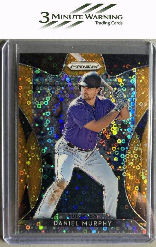 2019 Panini Prizm #243 Daniel Murphy Neon Orange Donut Circles Prizm #/150