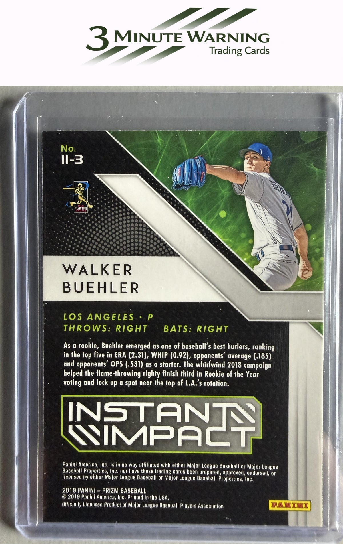 2019 Panini Prizm #II-3 Walker Buehler Instant Impact