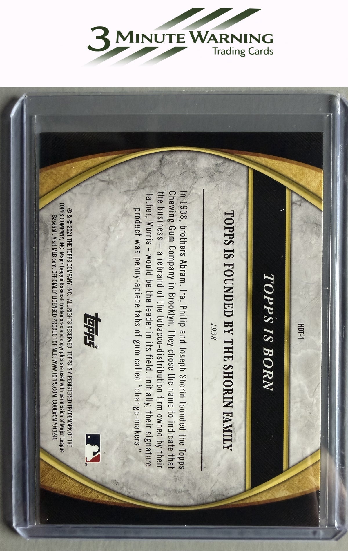 2021 Topps #HOT-1 Topps is Founded by the Shorin Family The History of Topps