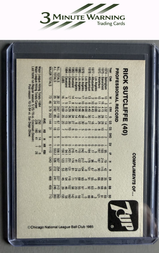 1985 7-Up Chicago Cubs SGA #NNO Rick Sutcliffe