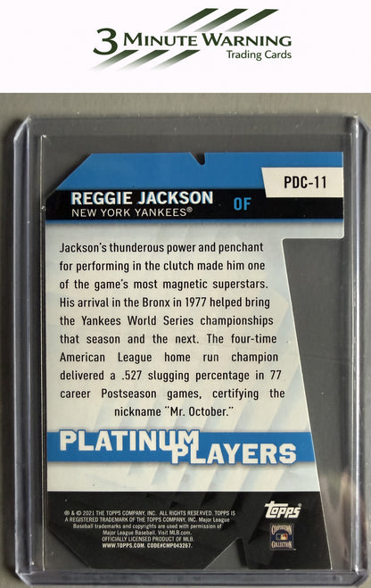 2021 Topps #PDC-11 Reggie Jackson Platinum Players Die Cut Blue