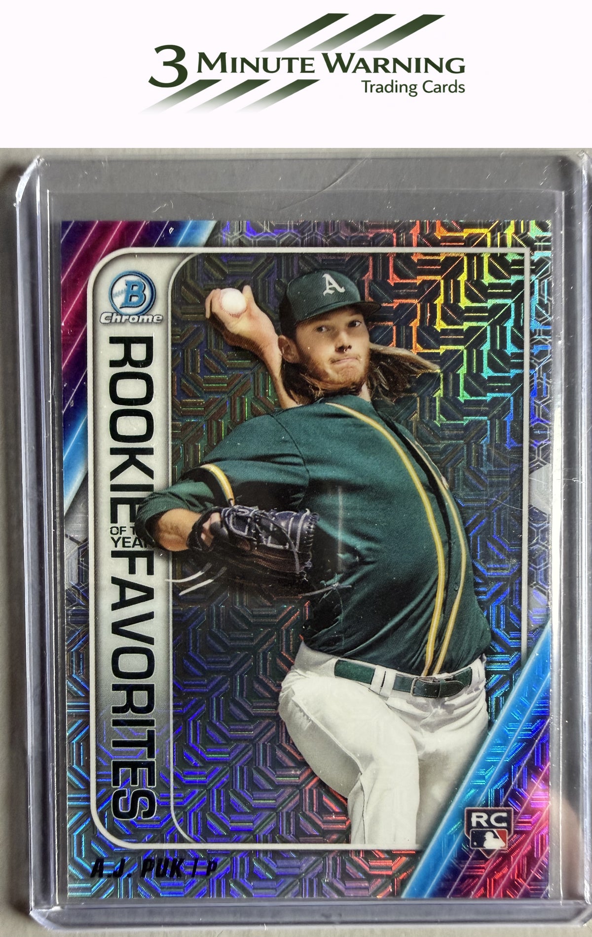 2020 Bowman #ROYF-AP A.J. Puk Chrome Rookie of the Year Favorites Mojo Refractor