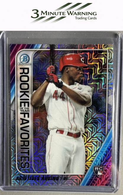 2020 Bowman #ROYF-AAQ Aristides Aquino Chrome ROTY favorites Mojo Refractor