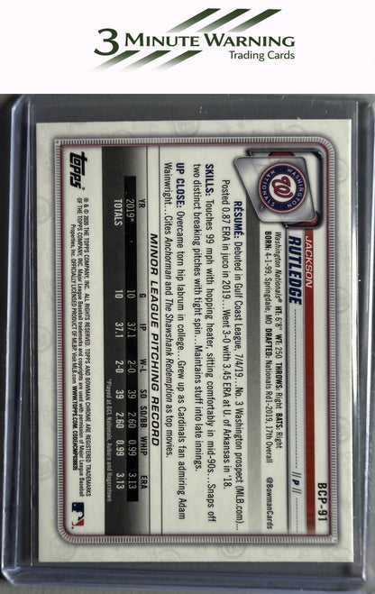 2020 Bowman #BCP-91 Jackson Rutledge Mojo Refractor