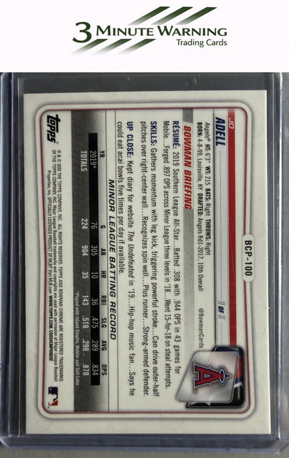 2020 Bowman #BCP-100 Jo Adell Chrome Prospects
