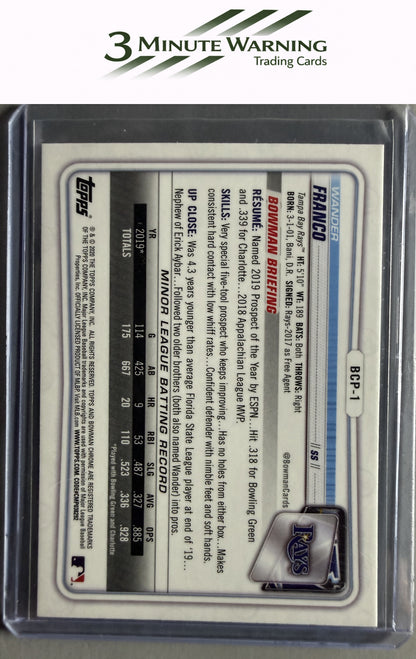 2020 Bowman #BCP-1 Wander Franco Chrome Prospects