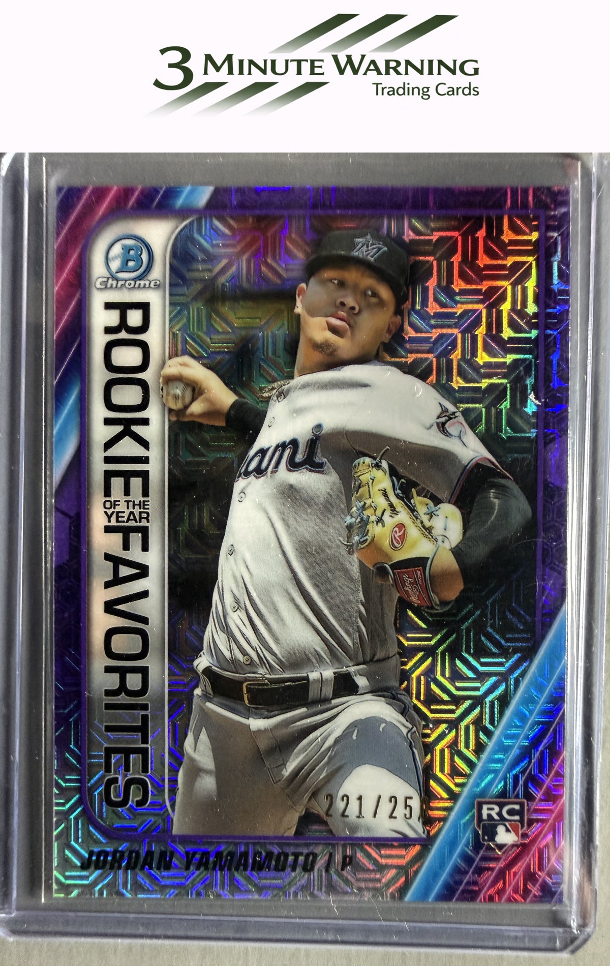 2020 Bowman #ROYF-JY Jordan Yamamoto Chrome ROTY Favorites Mojo Refractor