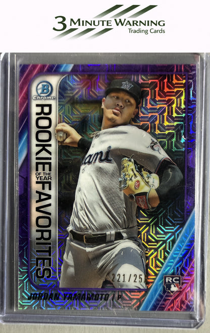2020 Bowman #ROYF-JY Jordan Yamamoto Chrome ROTY Favorites Mojo Refractor