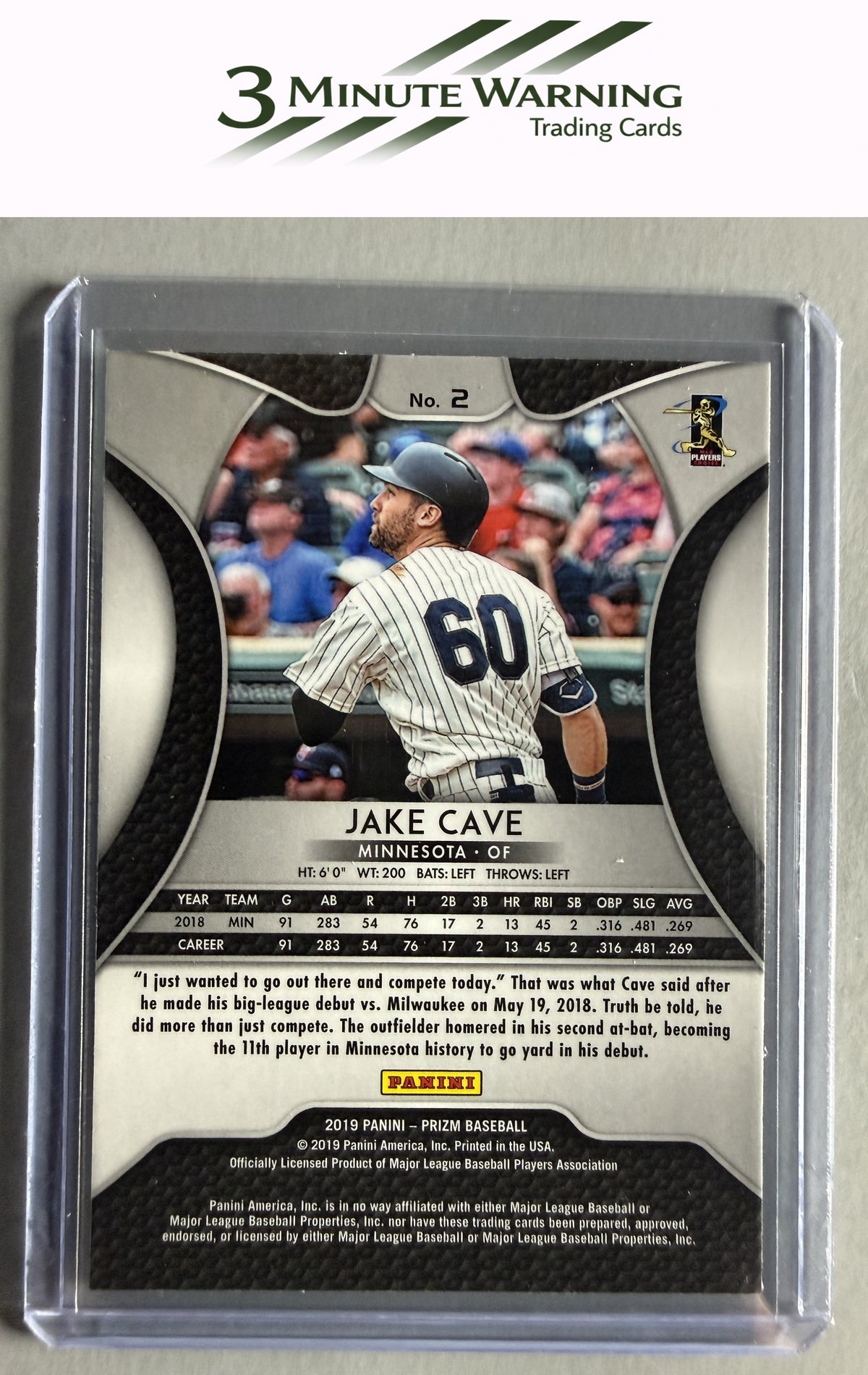 2019 Panini Prizm #2 Jake Cave