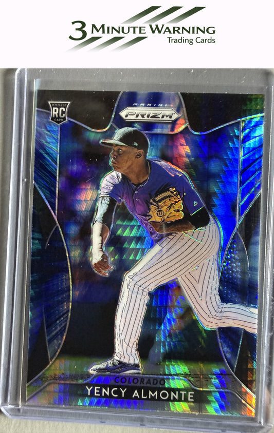 2019 Panini Prizm #274 Yency Almonte Hyper Prizm Blue Prizm