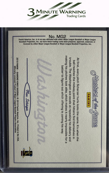 2019 Panini Diamond Kings #MG2 Max Scherzer Masters of the Game