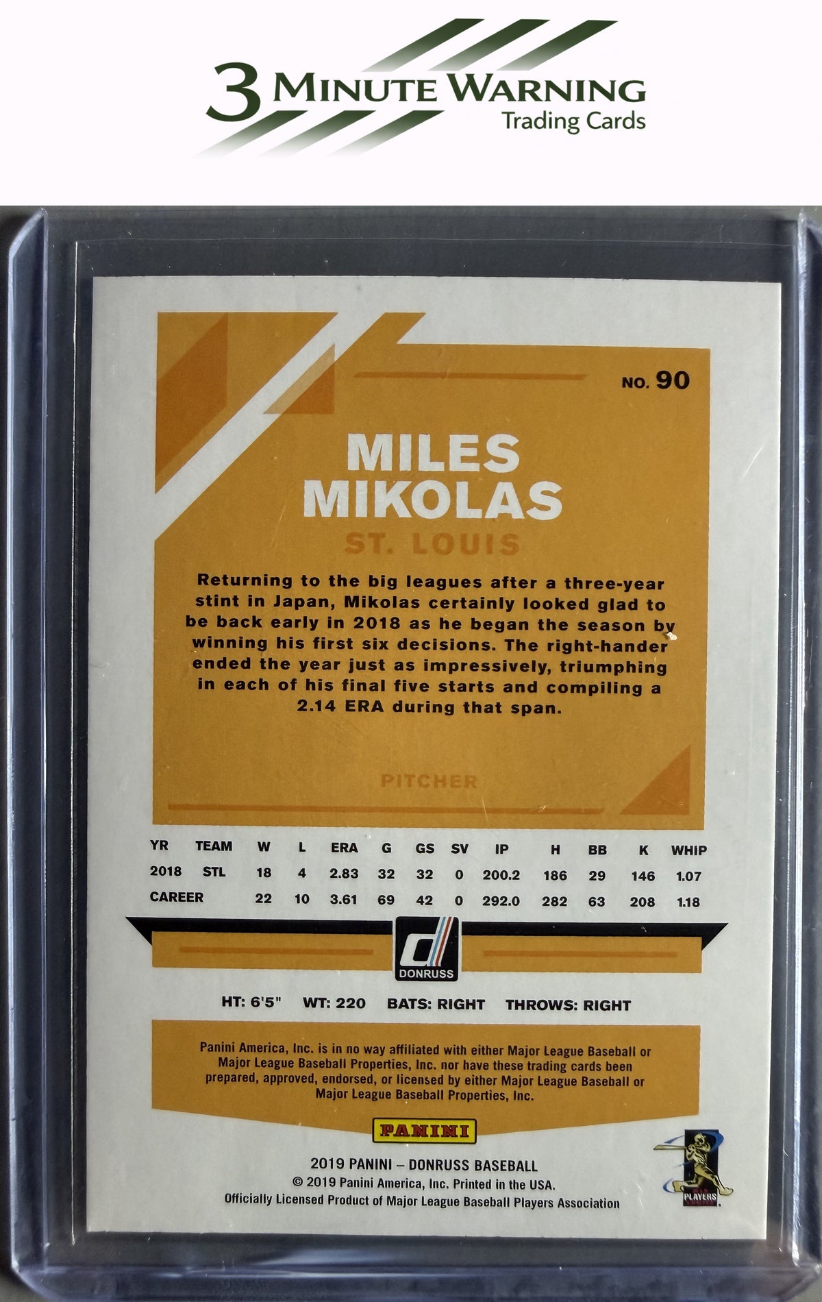 2019 Donruss #90 Miles Mikolas Holo Pink