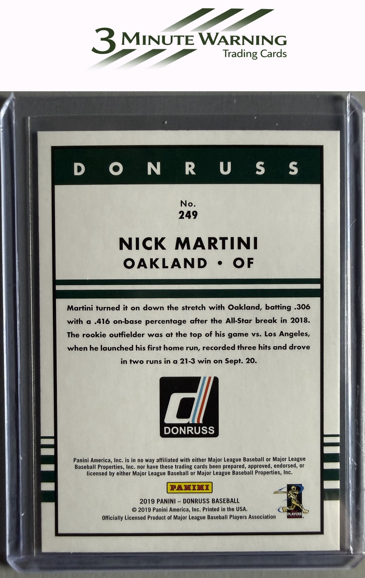 2019 Donruss #249 Nick Martini