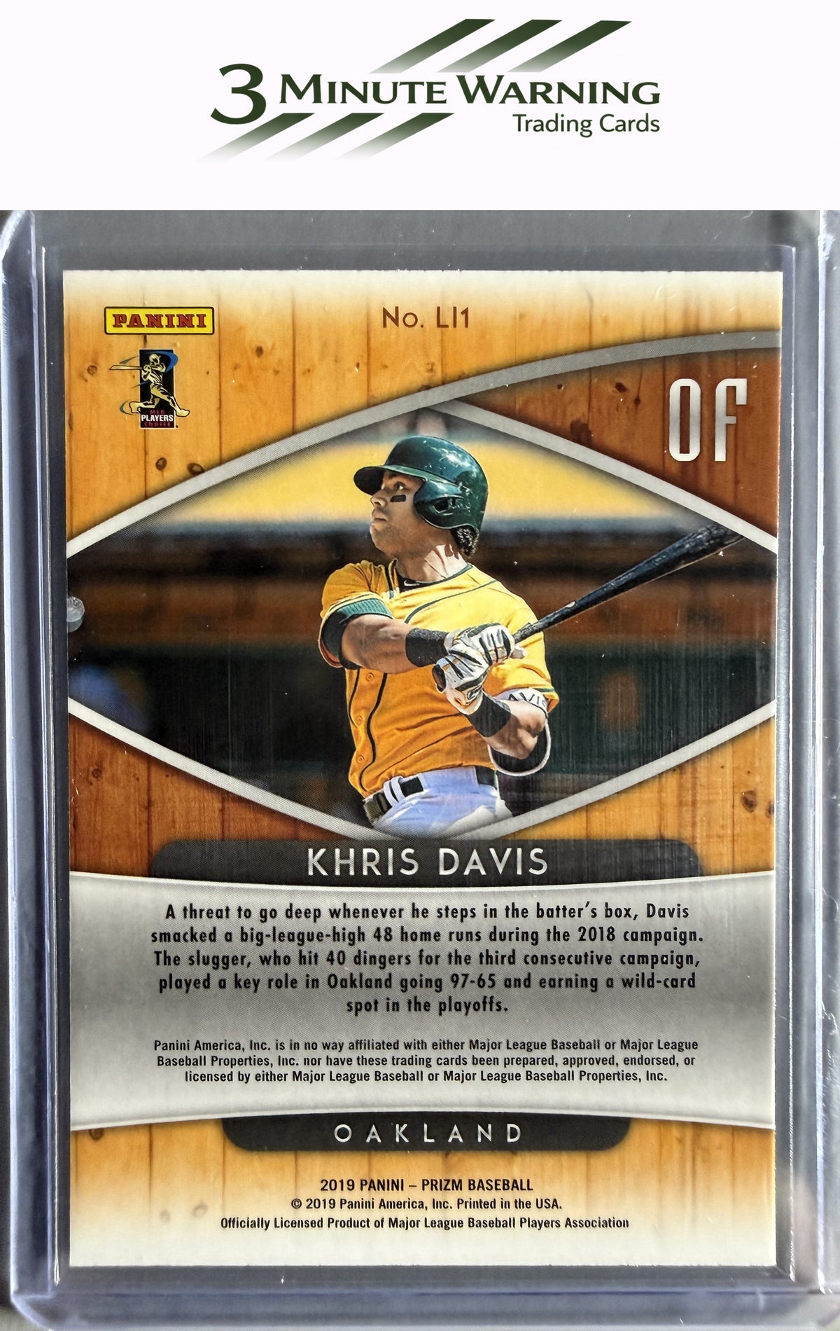 2019 Panini Prizm #LI1 Khris Davis Lumber Inc.