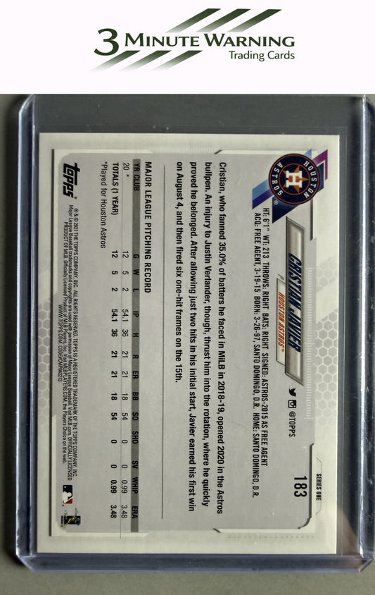 2021 Topps #183a Cristian Javier